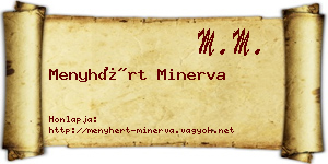 Menyhért Minerva névjegykártya